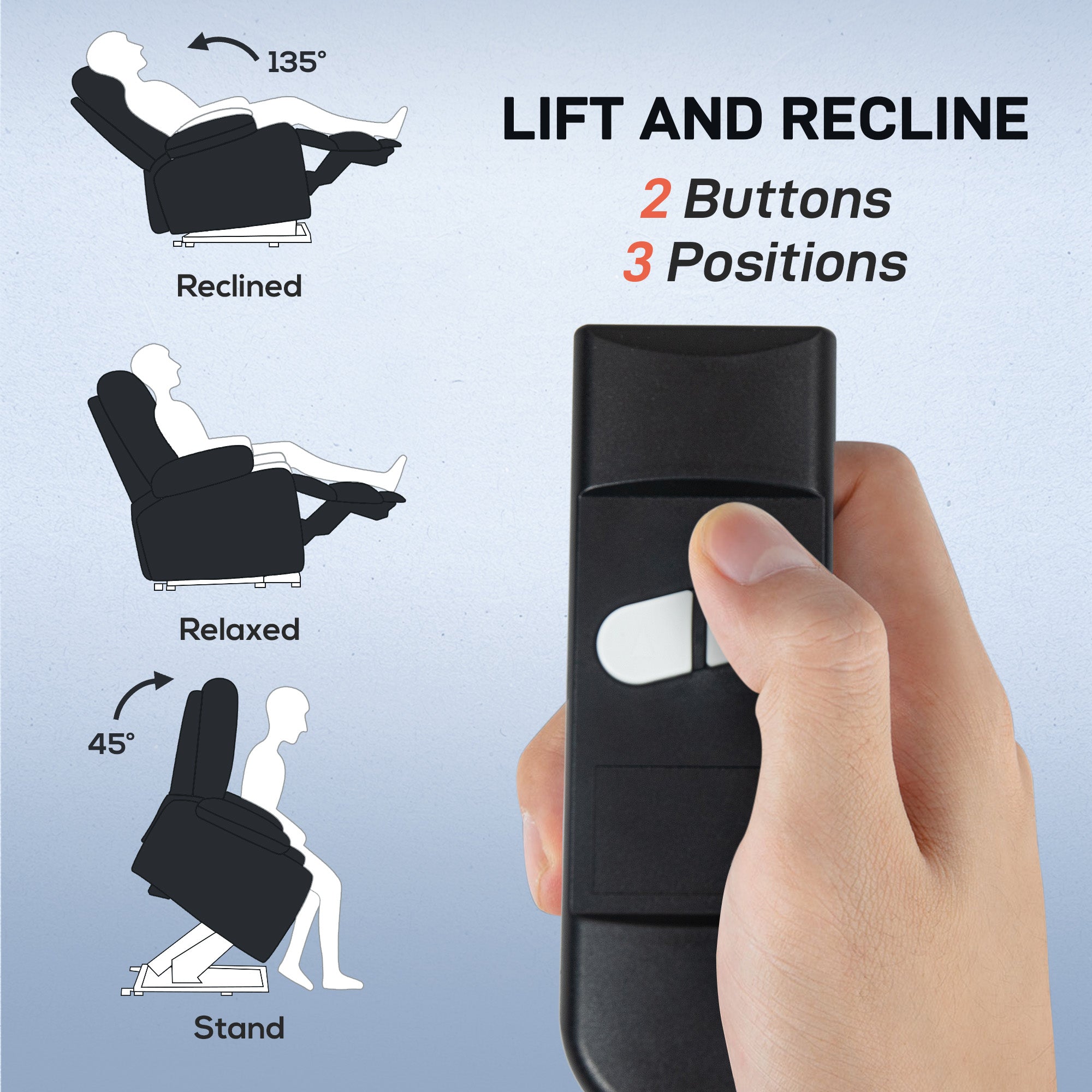 HOMCOM Lift Chair for Elderly, Massage Recliner Chair with 8 Vibration Points, Footrest, Remote Control, Side Pockets, Black 