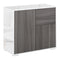 HOMCOM Dining Delight: Modern Kitchen Buffet Sideboard with Drawer Shelf, Push-Open Design for Elegant Storage, Grey Finish