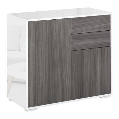 HOMCOM Dining Delight: Modern Kitchen Buffet Sideboard with Drawer Shelf, Push-Open Design for Elegant Storage, Grey Finish 