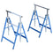Set of 2 Adjustable Telescopic Builders Trestle, DIY Steel Work Bench Carpenter, Folding Saw Horse Tools Blue