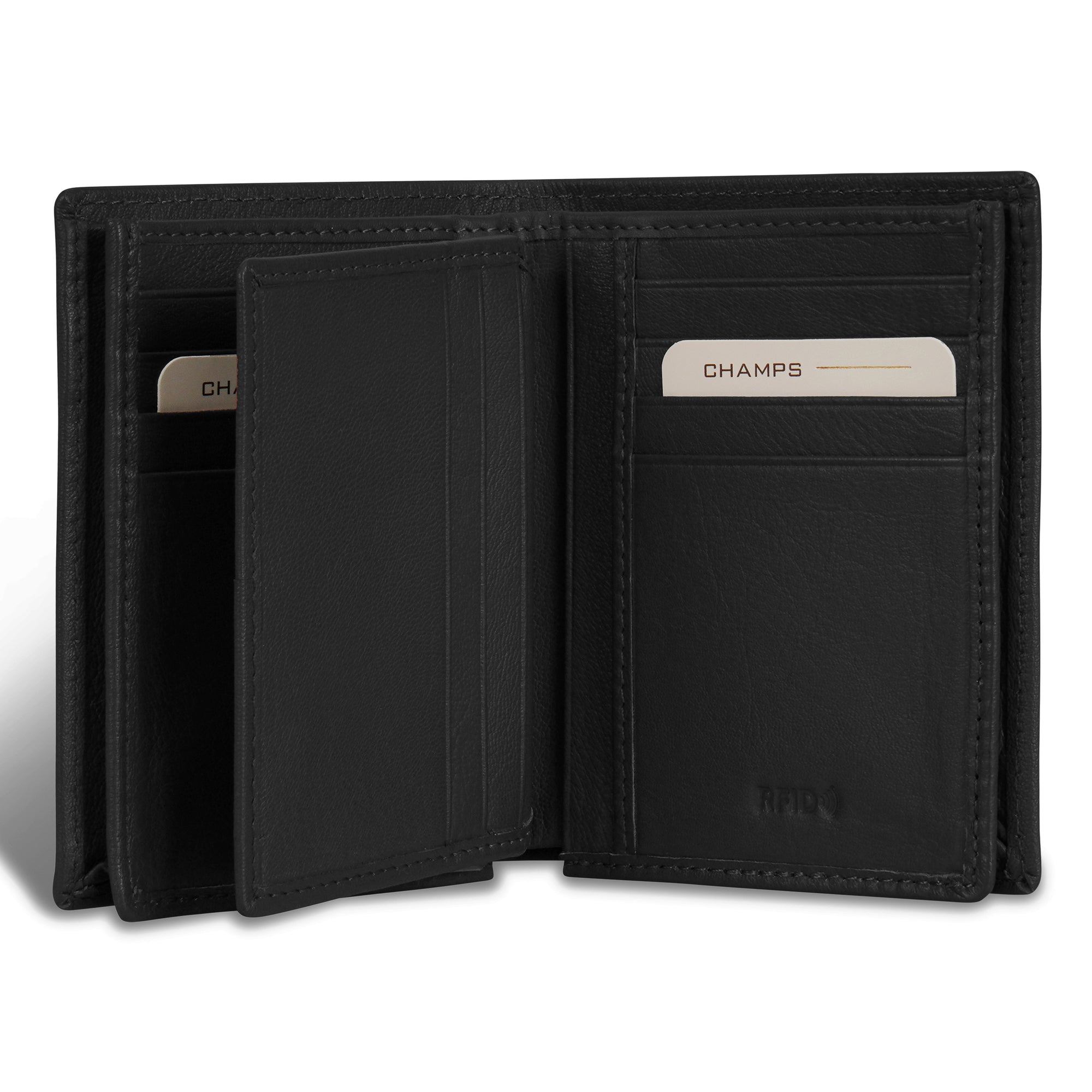 Onyx / Leather Vertical Wallet 