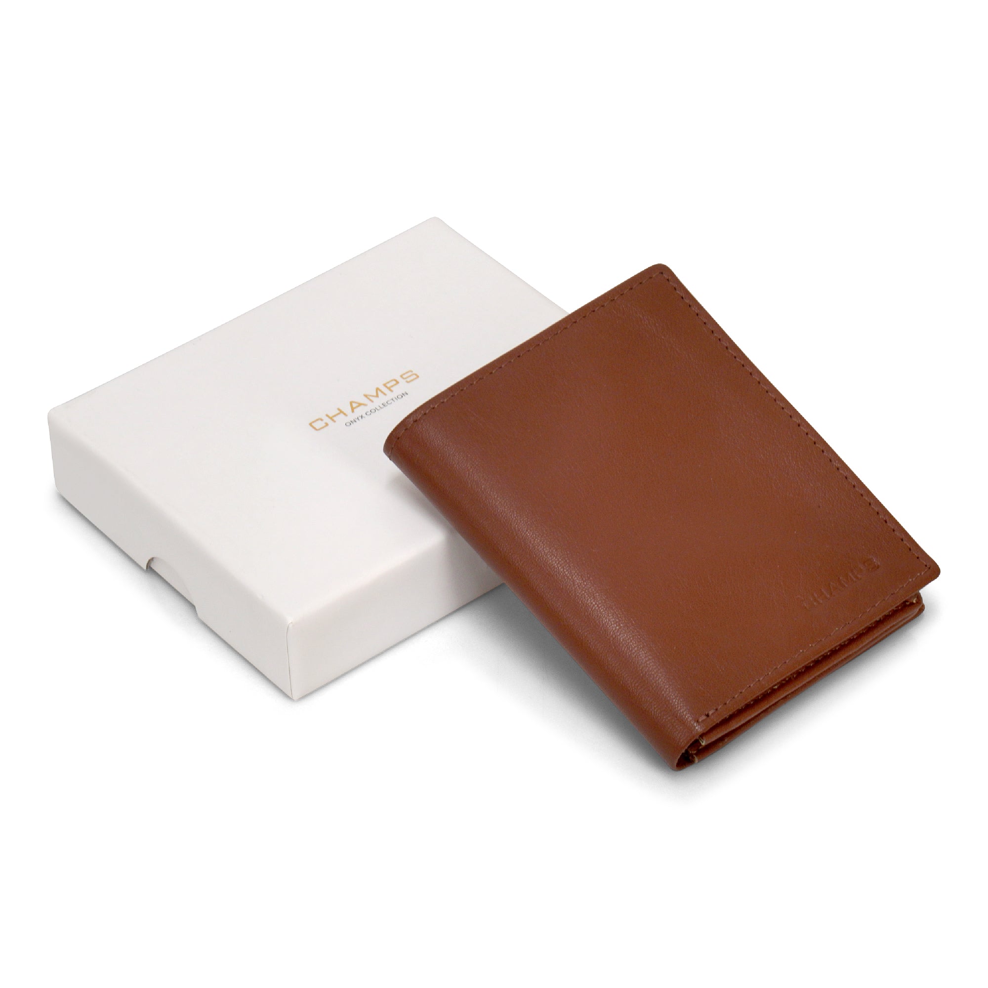 Onyx / Leather Vertical Wallet 