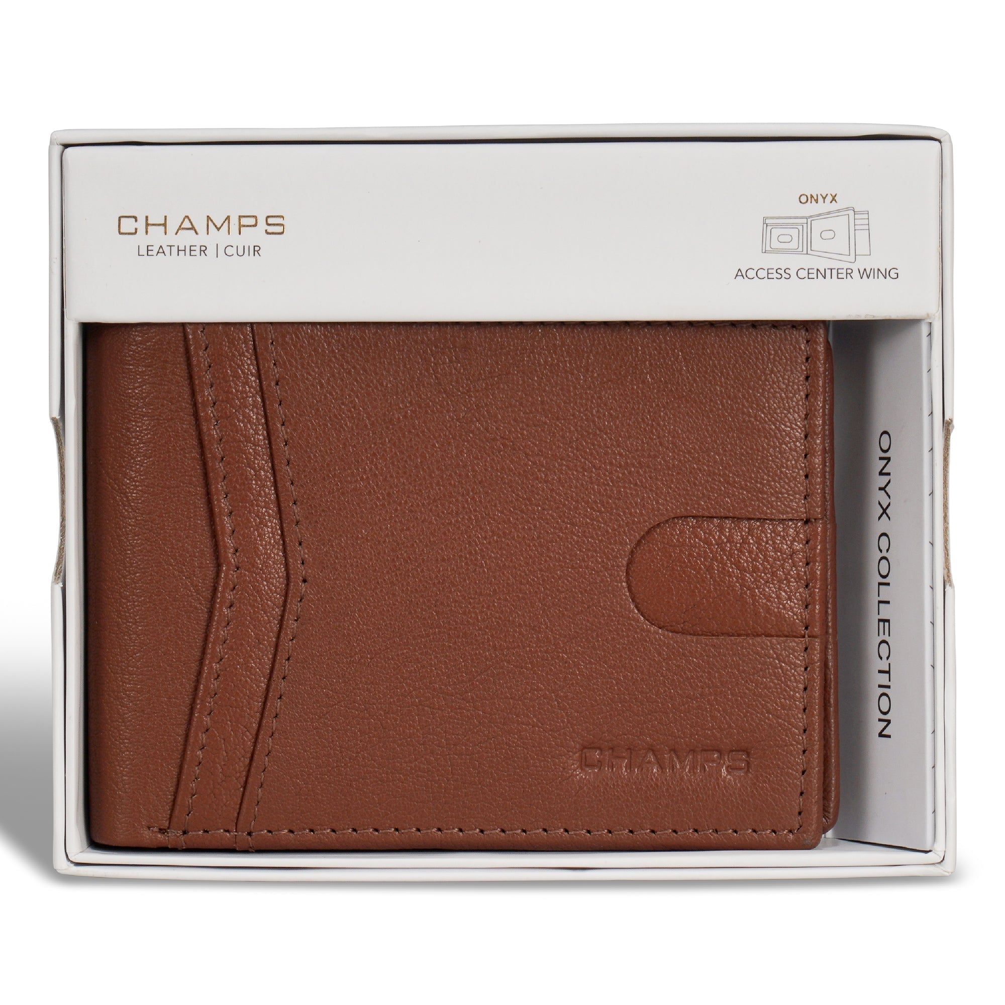 Onyx / Leather Access Center Wing Wallet 