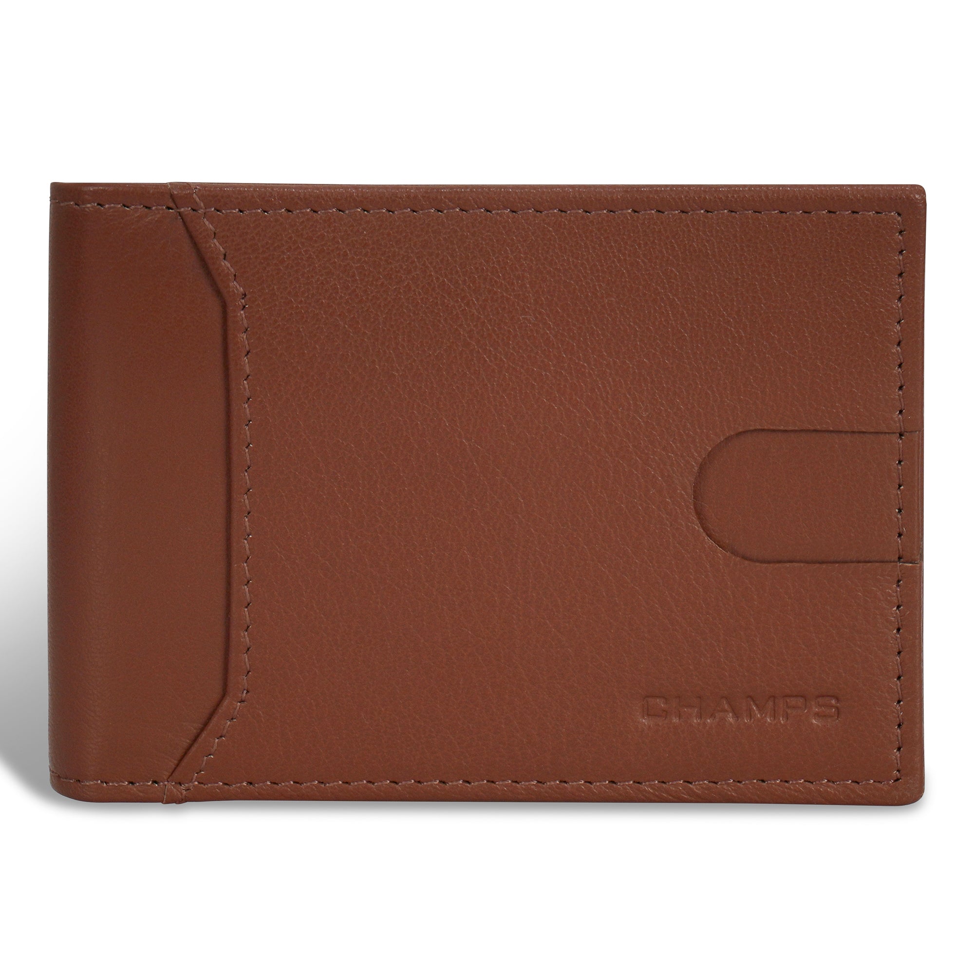Onyx / Leather Bi-Fold Clip Wallet 