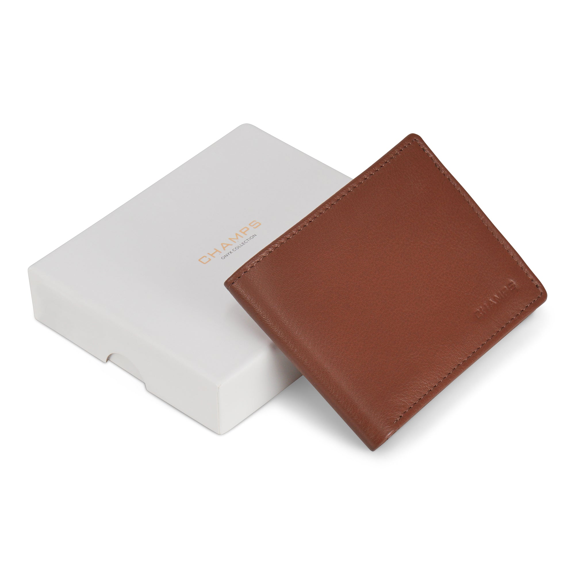 Onyx / Leather Zip Bi-Fold Wallet 