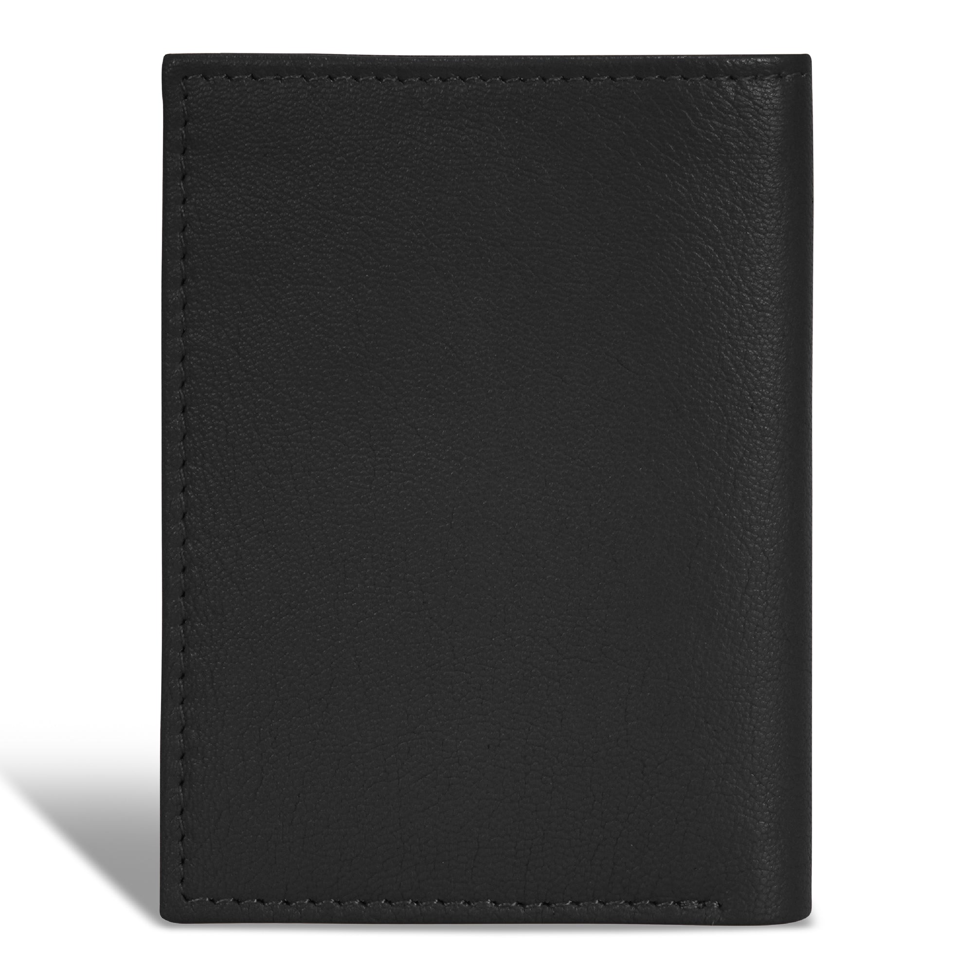 Onyx / Leather Vertical Slim Wallet 