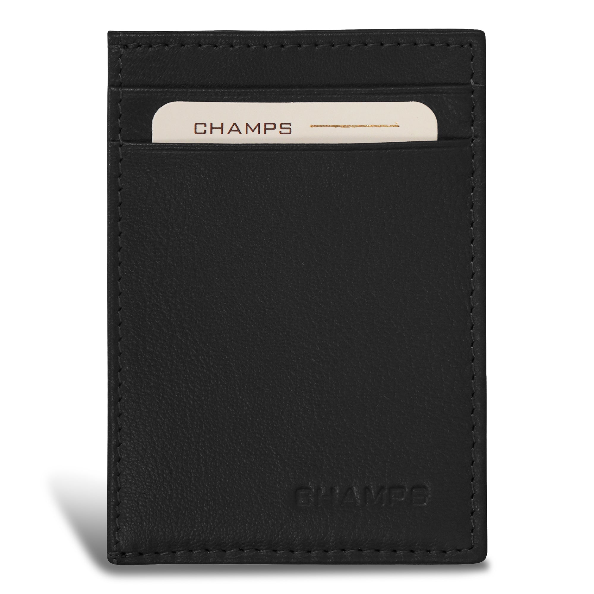 Onyx / Leather Mag Hybrid Card Holder 
