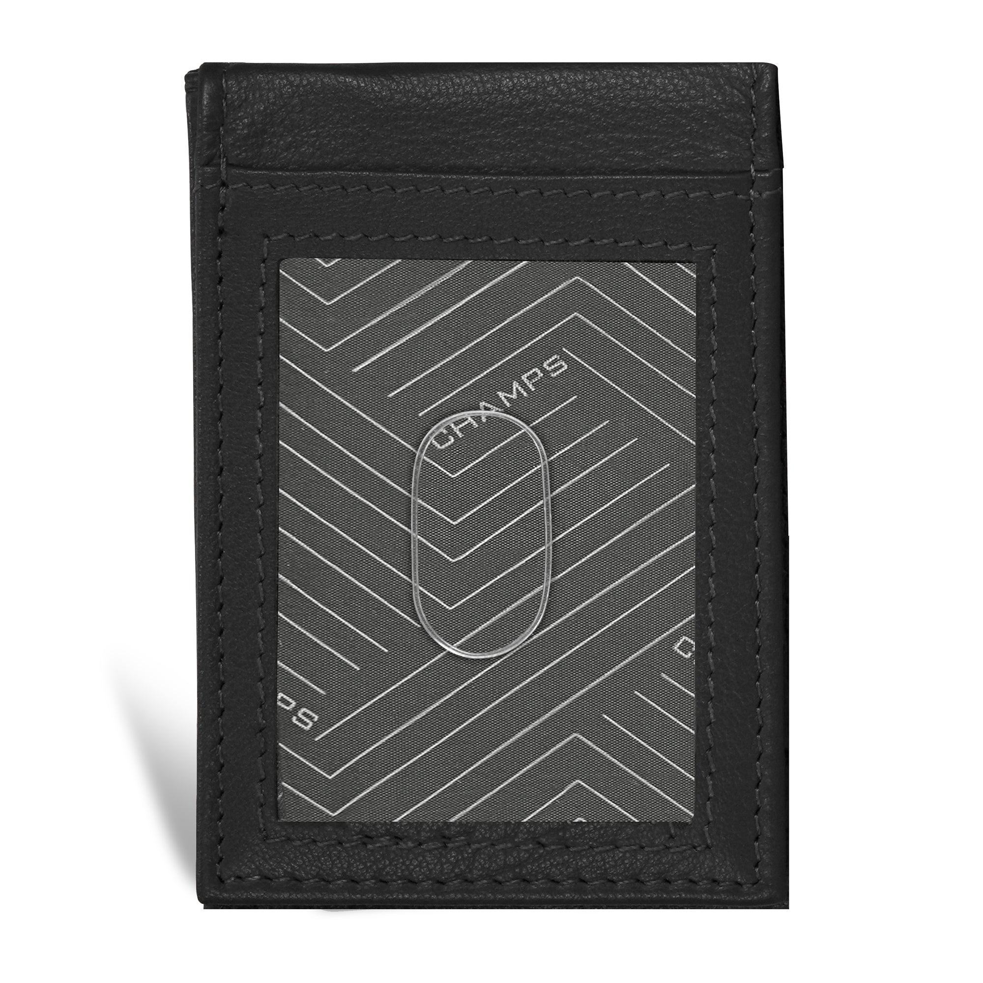 Onyx / Leather Mag Hybrid Card Holder 