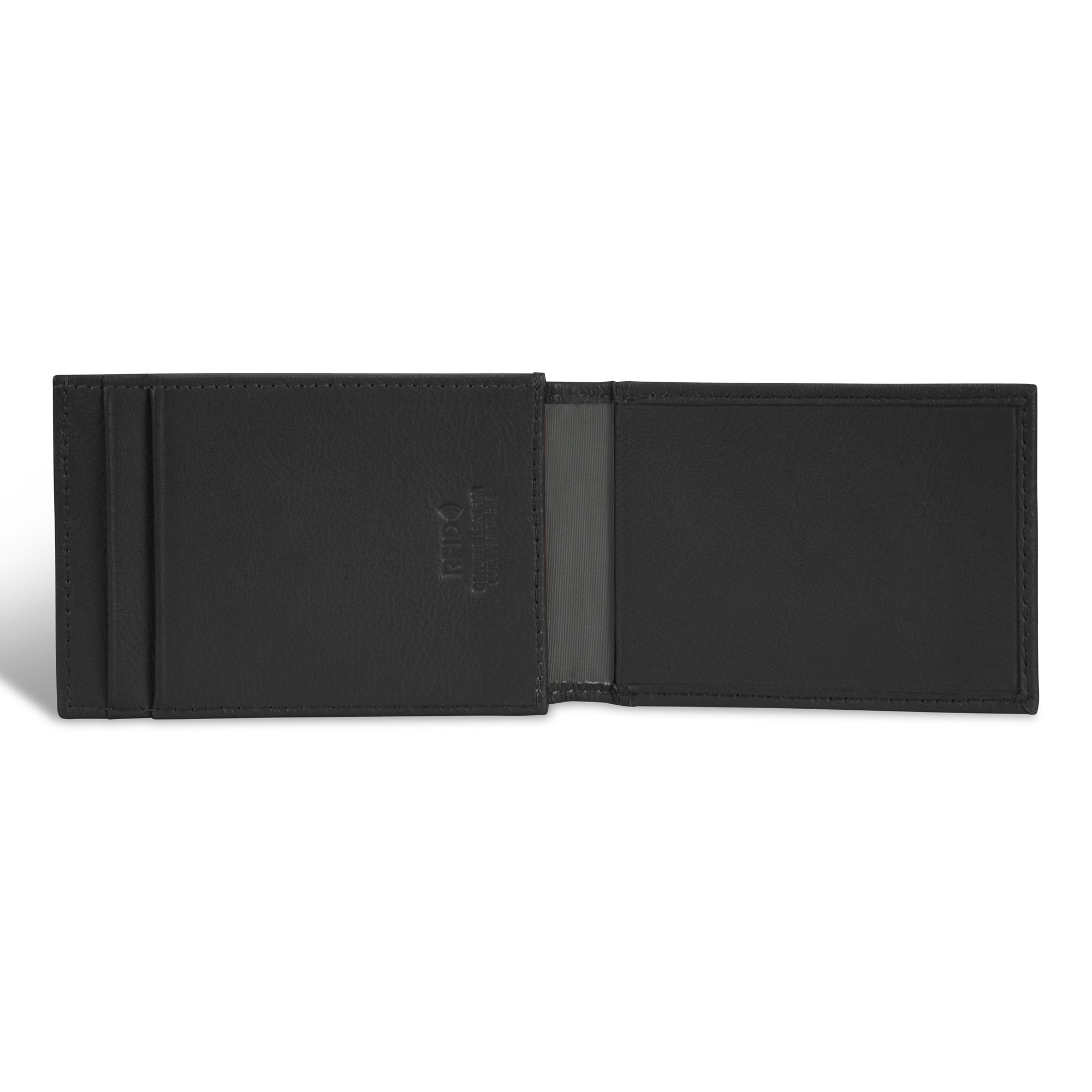 Onyx / Leather Mag Hybrid Card Holder 