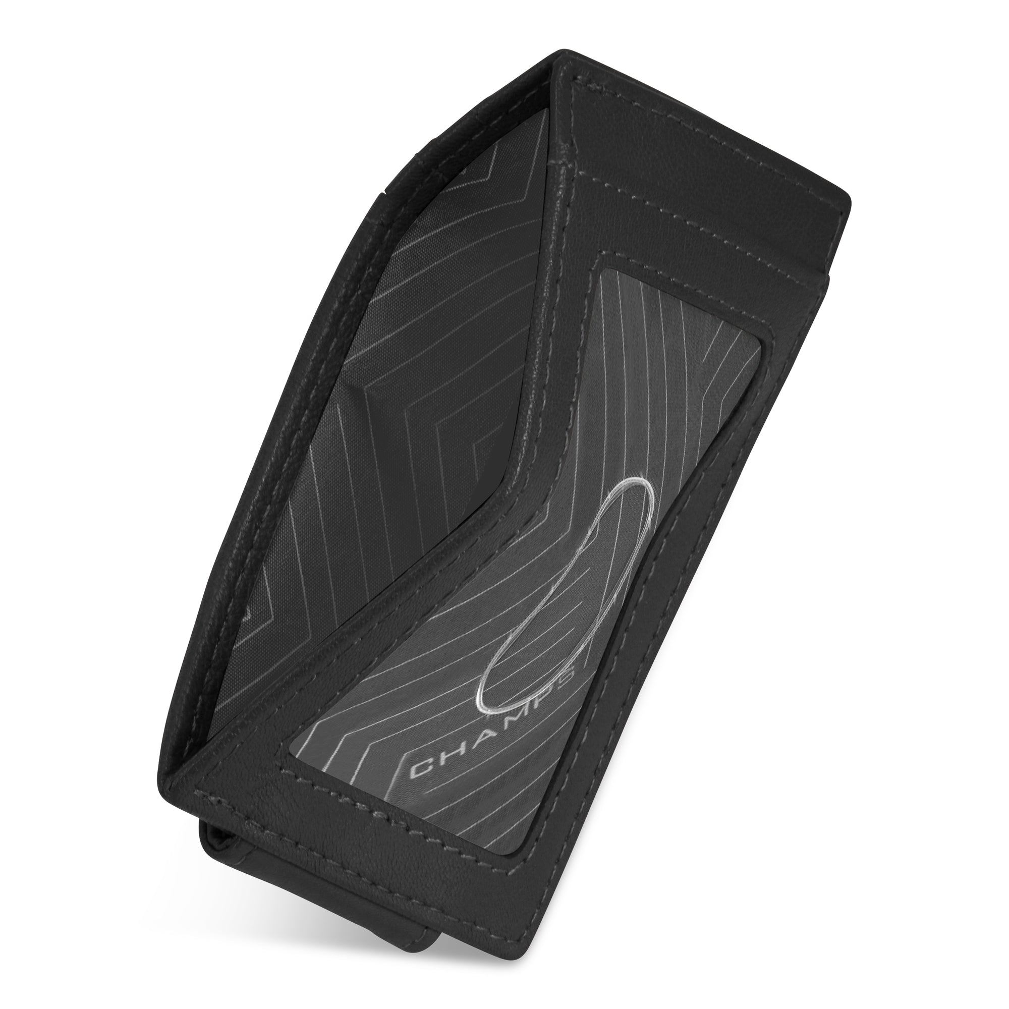 Onyx / Leather Mag Card Case 
