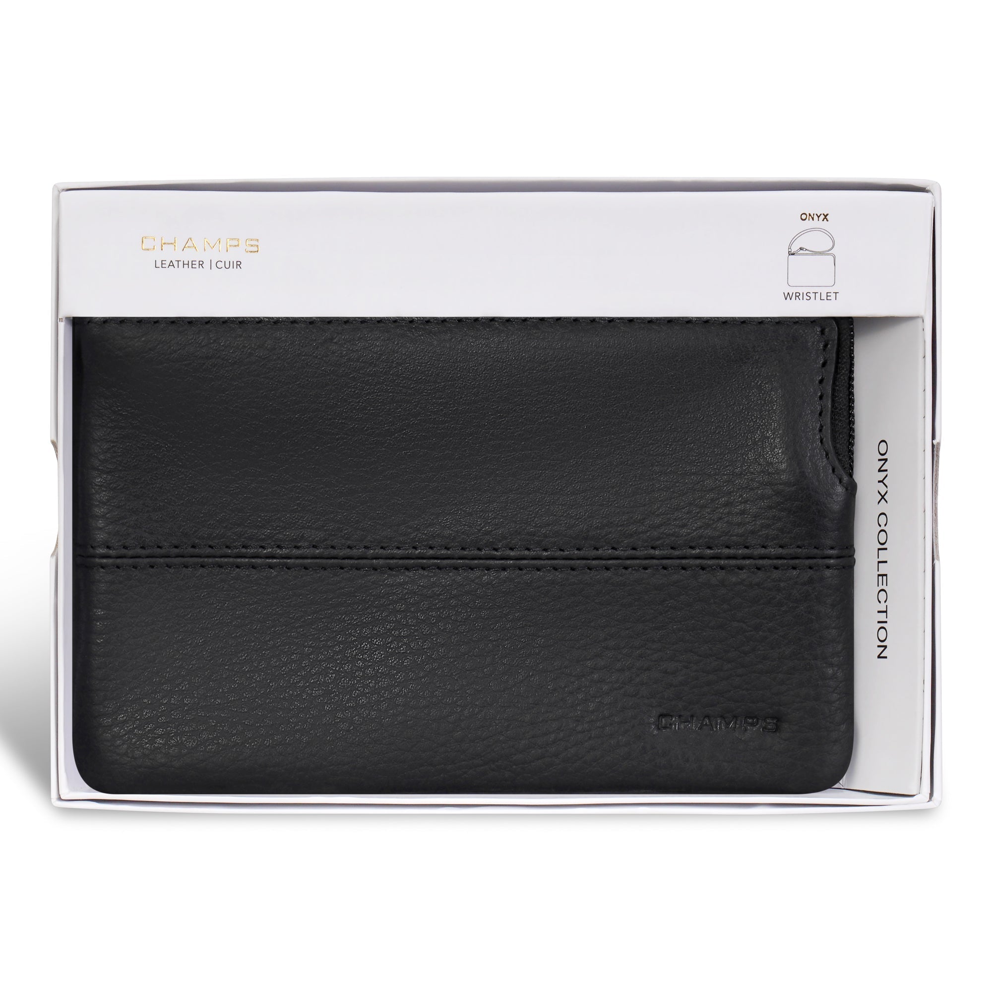 Onyx / Leather Wristlet 