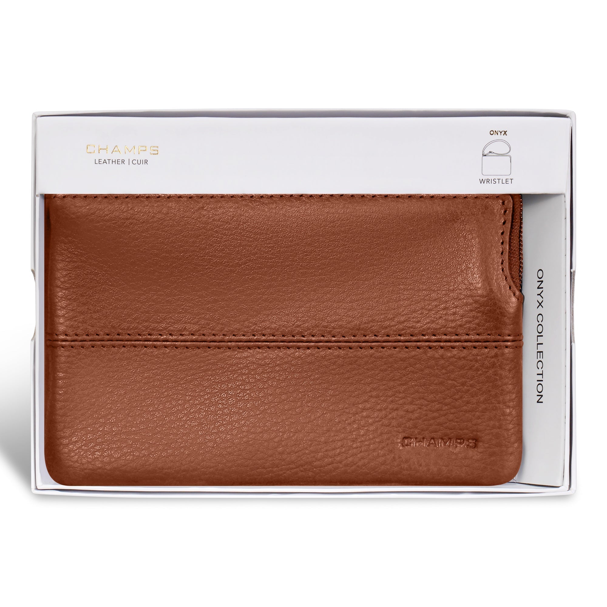 Onyx / Leather Wristlet 