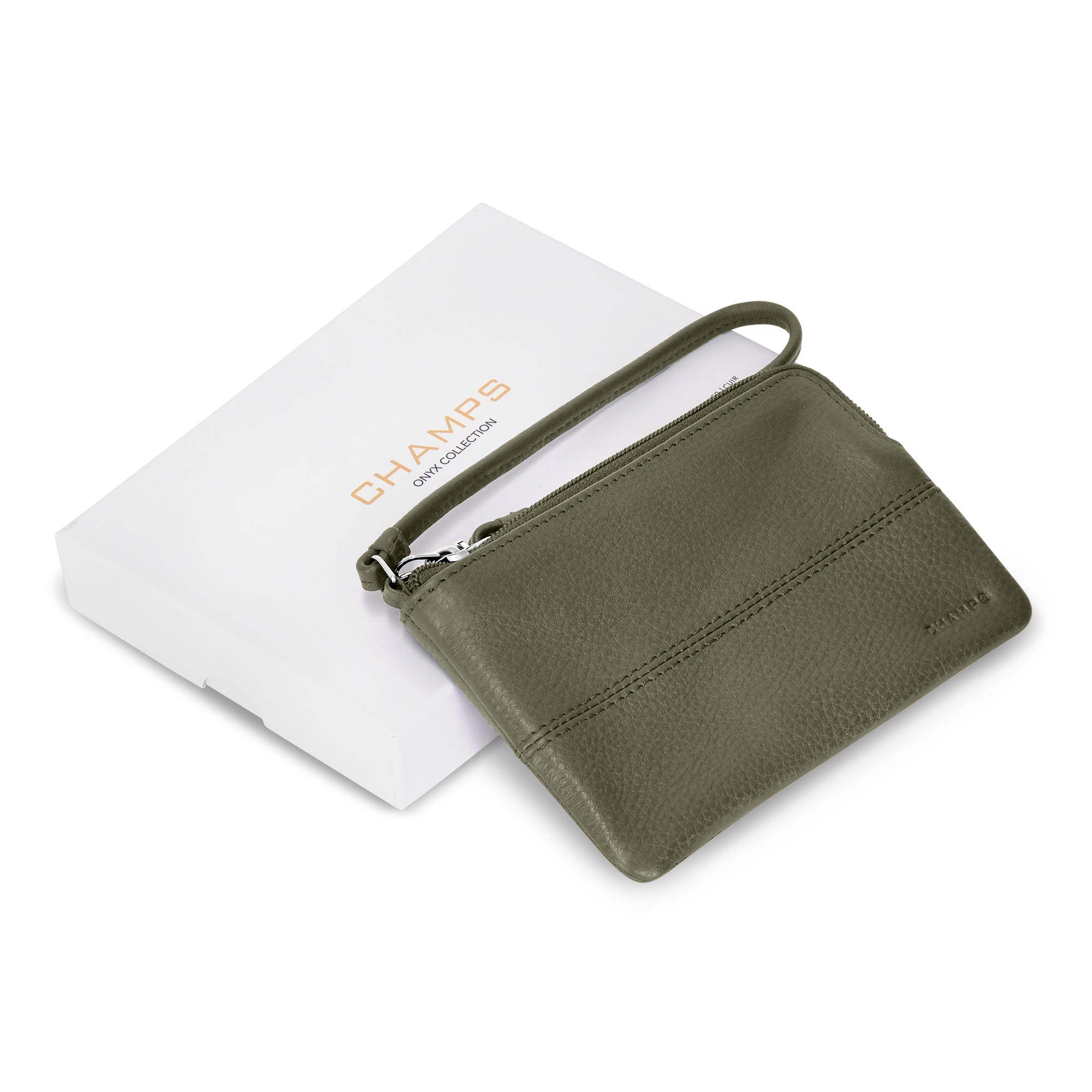 Onyx / Leather Wristlet 