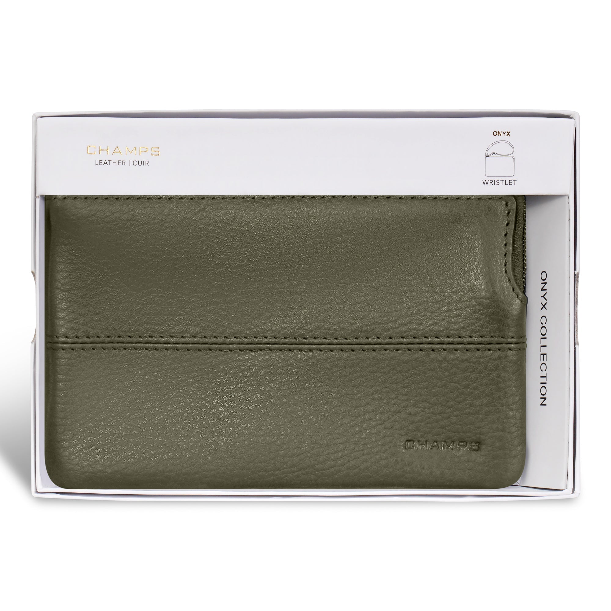 Onyx / Leather Wristlet 
