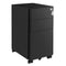 SONGMICS 3-Drawer Mobile Steel File Cabinet with Lock, Rolling Under Desk Filing Cabinet, Matte Black