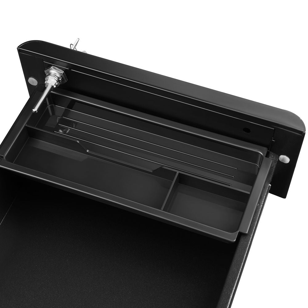 SONGMICS 3-Drawer Mobile Steel File Cabinet with Lock, Rolling Under Desk Filing Cabinet, Matte Black