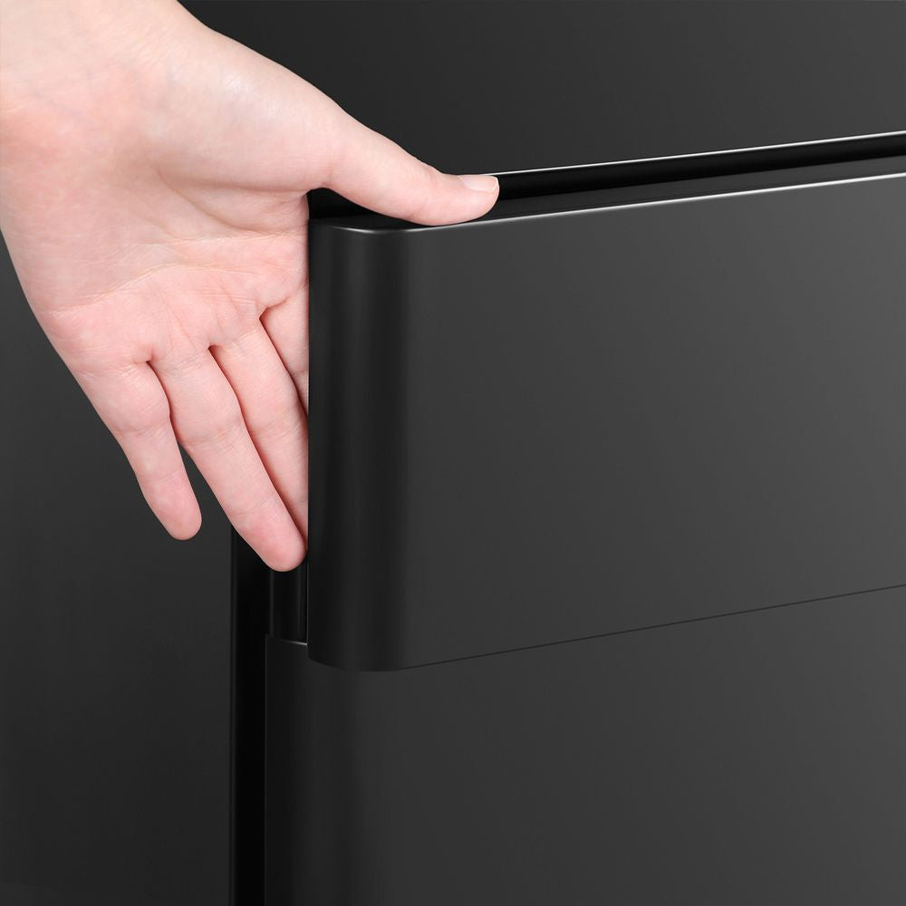 SONGMICS 3-Drawer Mobile Steel File Cabinet with Lock, Rolling Under Desk Filing Cabinet, Matte Black