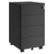 4-Drawer Metal Filing Cabinet with Lock & Wheels – Mobile Office Storage Cabinet, Matte Black
