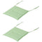Outsunny 2-Piece Outdoor Patio Chair Cushions Set Replacement with Ties Button Tufted Green