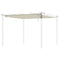 Outsunny Retractable Replacement Pergola Canopy for 9.8' x 9.8' Pergola, Pergola Cover Replacement, Cream White