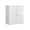 SONGMICS Metal Storage Cabinet with Locking Doors & Adjustable Shelves – Gray, Black & Matte White