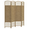 HOMCOM 4-Panel Folding Room Partition: Portable Privacy Screen, Wave Fiber Room Partition for Home Office, Natural