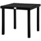 Outsunny Outdoor Dining Table for 4 Square Aluminum Patio Table Garden Lawn Backyard Black