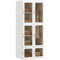 Portable Wardrobe, Foldable Plastic Closet with 6 Compartments, Hanging Rod and Magnetic Doors, White