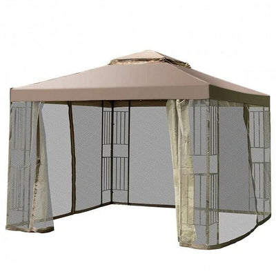 10 Feet x 10 Feet Awning Patio Screw-free Structure Canopy Tent - Free Shipping 