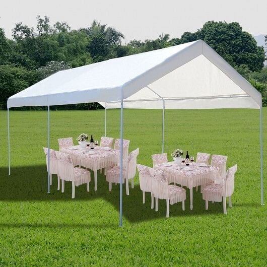 10 x 20 Feet Steel Frame Portable Car Canopy Shelter - Free Shipping 