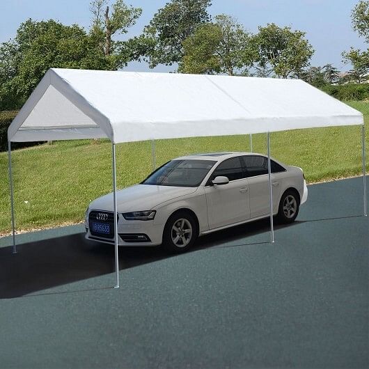 10 x 20 Feet Steel Frame Portable Car Canopy Shelter - Free Shipping 