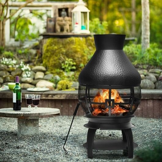 Patio Wood Burning Chimneys Fireplace - Free Shipping