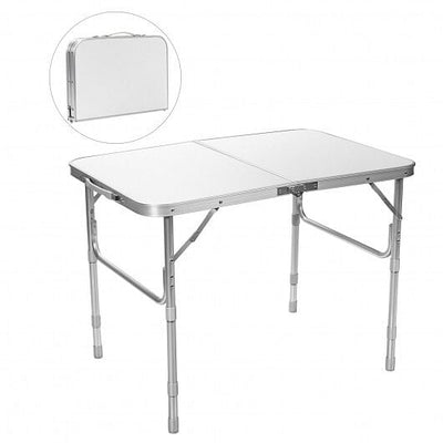 Adjustable Portable Aluminum Patio Folding Camping Table for Outdoor and Indoor - Free Shipping 