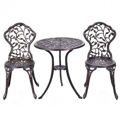 3 Pieces Cast Aluminum Bistro Set - Free Shipping 
