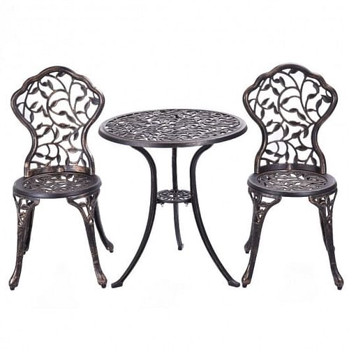 3 Pieces Cast Aluminum Bistro Set - Free Shipping 