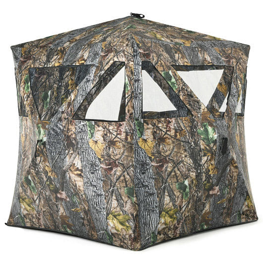 3 Person Portable Pop-Up Ground Hunting Blind with Tie-downs - Free Shipping 