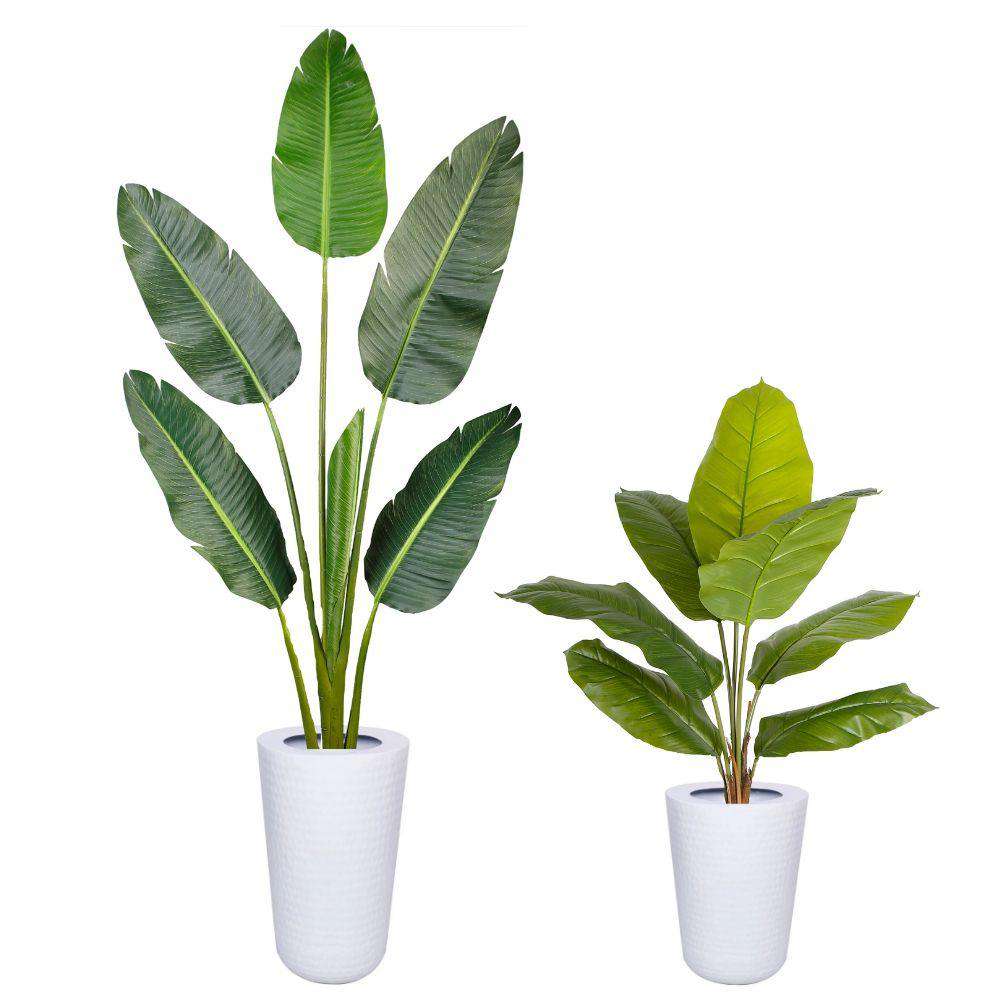 Ora - White Brass Planter 