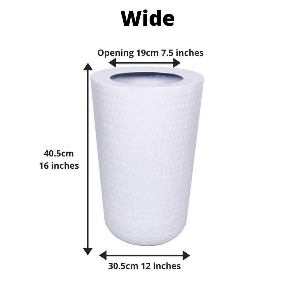 Ora - White Brass Planter 