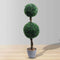 Oxford Faux Potted Boxwood Topiary Plant 3 Ft – UV-Resistant Artificial Greenery for Indoor & Outdoor Use