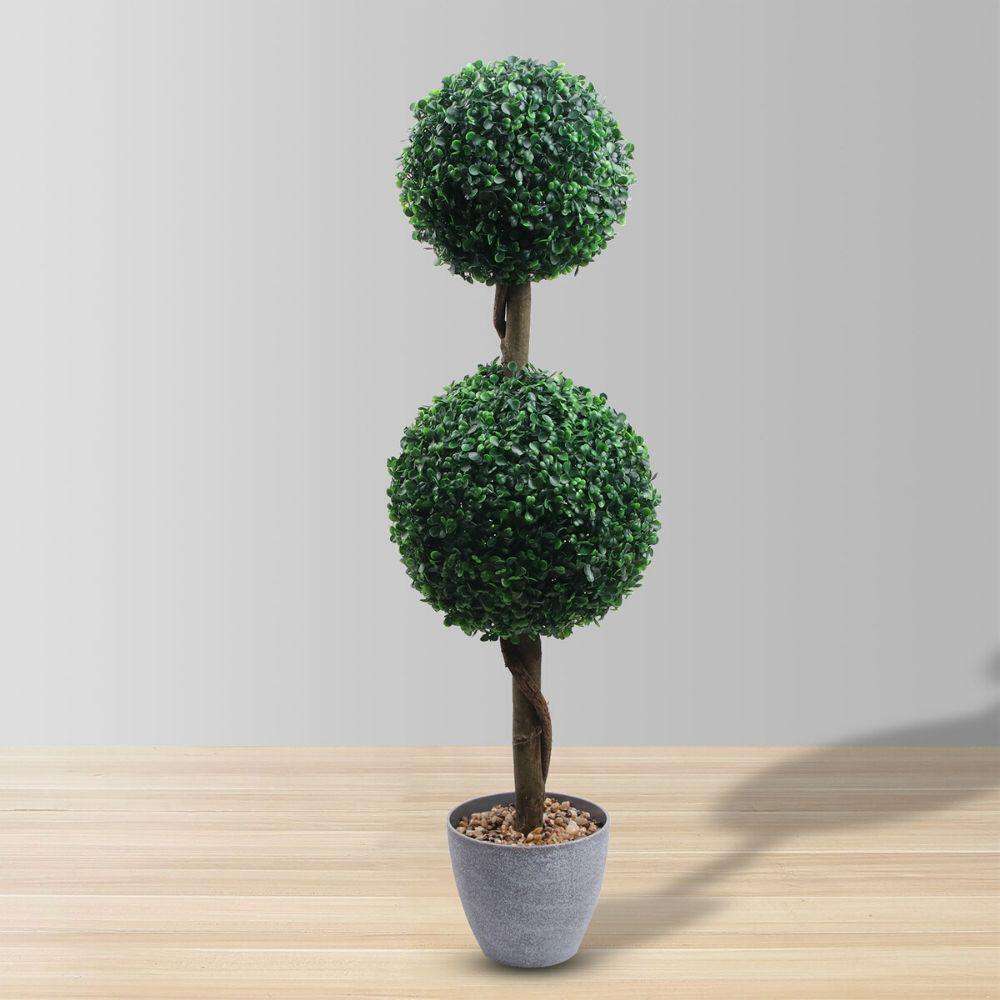 Oxford Faux Potted Boxwood Topiary Plant 3' 
