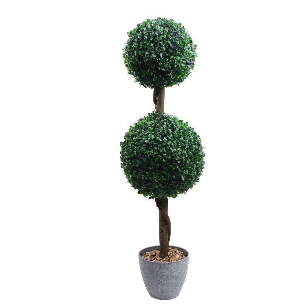 Oxford Faux Potted Boxwood Topiary Plant 3' 