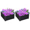 Outsunny 2' x 2' Raised Garden Bed 2-Pieces with Color Steel Frame for Vegetables Flowers Herbs Grey