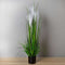 Ozie 35’’ Artificial Reed Grass Potted Plant – Realistic Faux Tall Green Grass Décor for Home, Office, or Studio, Maintenance-Free Indoor Greenery