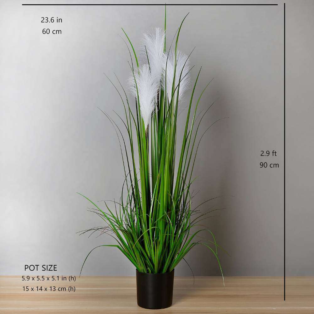 Ozie Artificial Reed Grass Potted Plant 35" 