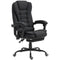 7-Point Vibrating Massage Chair, Reclining Office Chair with Footrest, Reclining Back, Adjustable Height, Black