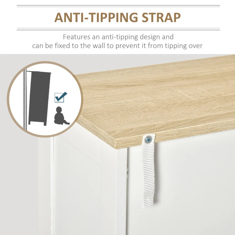 Storage Cabinet with Doors, Cupboard Organization with 2 Adjustable Shelves, Storage Solution for Living Room, Bathroom