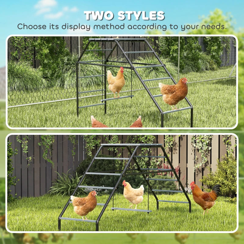 Chicken Coop Perches with Swing, Chicken Run Accessories Toy for Healthy & Happy, for Backyard Farm