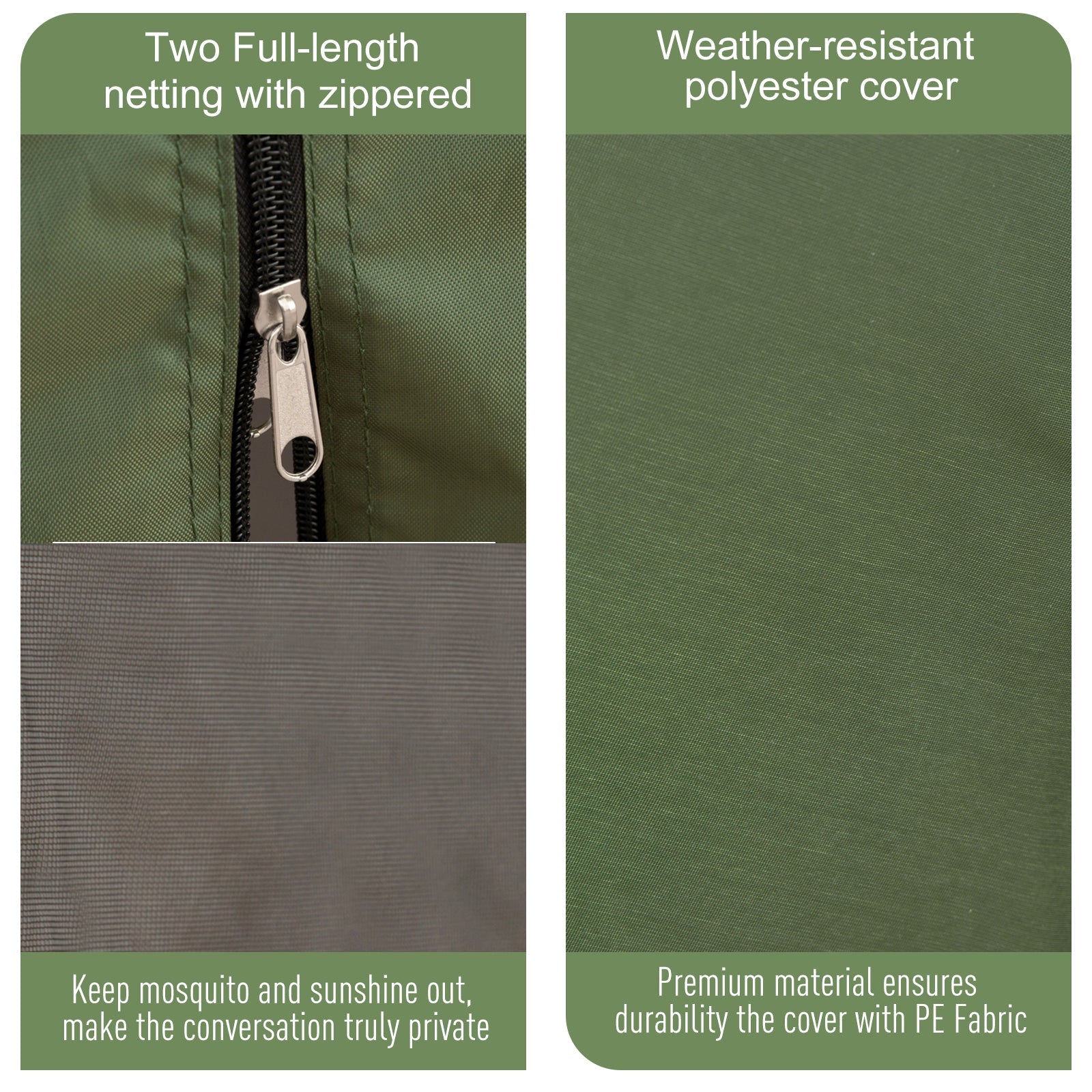 Outsunny 12x12 Pop Up Canopy Tent, Screened Gazebo with Mesh Sidewalls, Carry Bag for Camping & Outdoor Dining, Green 