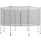 Soozier 14FT Enclosure Trampolining Bounce Safety Accessories Trampoline Net with 8 Poles, Grey