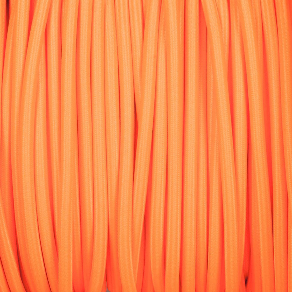 Industrial 2 Core Round Electric Fabric Cable Orange~1631